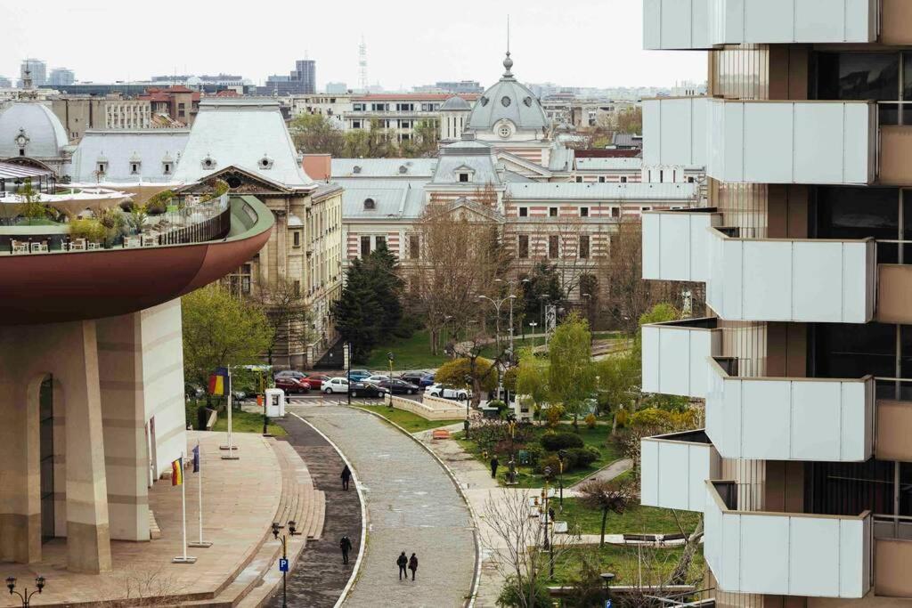 Stunning Views 2Br Intercontinental Flat Leilighet Bucureşti Eksteriør bilde
